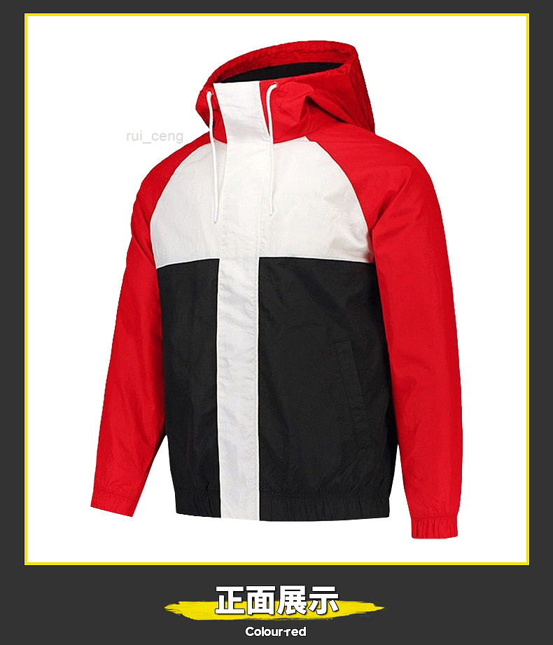 

Autumn Spring And designer dunk Clothes Men Jacket Outwear Hooded Wadded Coat Slim Parka Hip Hop Mens Fashion Printed, Red