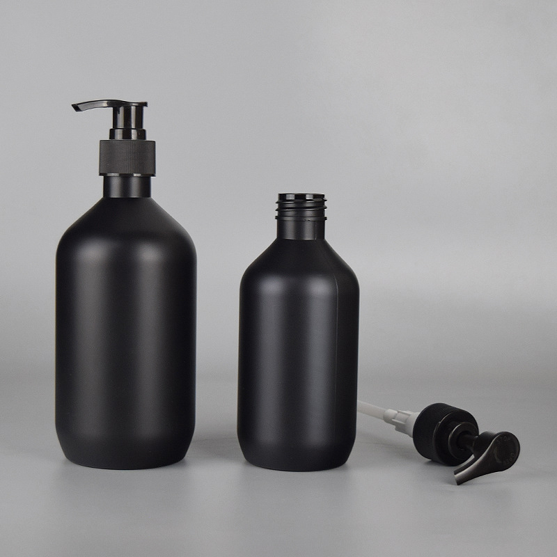 

Matte Black Soap Dispenser Hand Lotion Shampoo Shower Gel Bottles 300ml 500ml PET Plastic Bottle with pumps for Bathroom Bedroom a269W