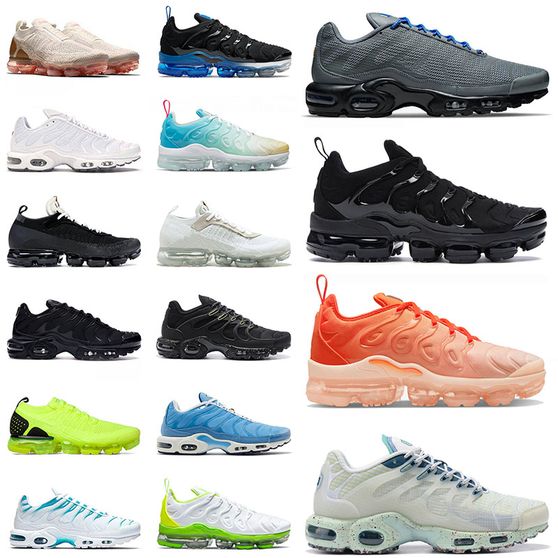 

Mens Womens Tn Plus Designer Running shoes Tns Big Size Us 13 Terrascape Air Reflective Black Max Golden Moc Fly Knit Airmaxs Flynit Sports Sneakers Trainers Eur 36-47, 36-47 white black