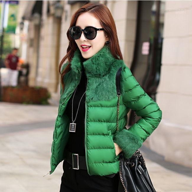 

Women's Down & Parkas Real Fur Women Cotton Jacket Short 2022 Winter Coat Female Outerwear Ladies Clothing Guin22, Black