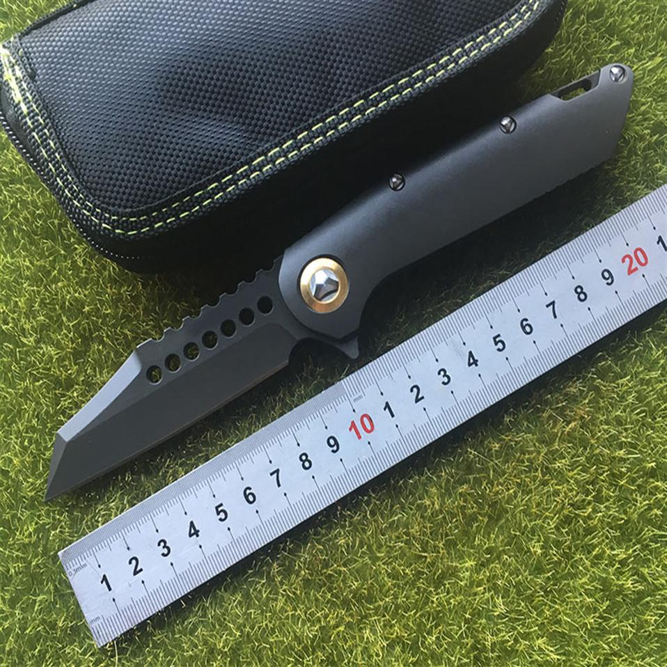 

MT Warhound Flipper Folding Knife D2 blade TC4 Titanium handle Camping Hunting Outdoor survival Knives EDC Tools281d