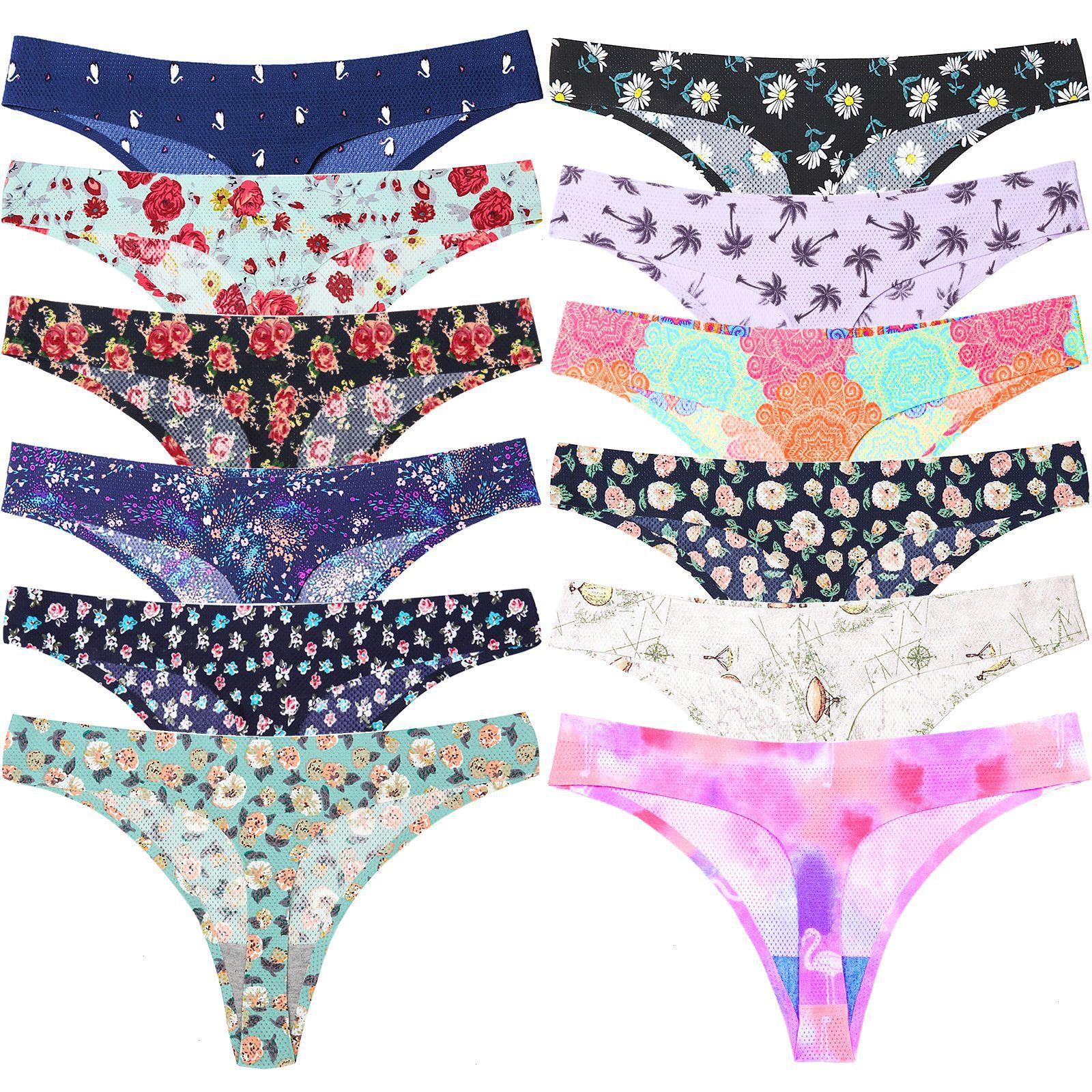 

Sexy Lingerie Leopard Flowers Seamless Panties Women G String Tanga Intimates Underwear Briefs Transparent Thongs 1pcs Lot, Ls601109