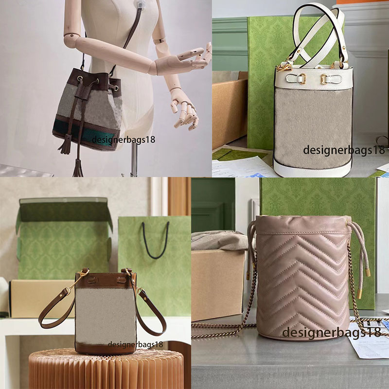 

genuine Leather Mini drawstrings Bucket Shoulder bag luxury tote bags for Messenger Rhombus Chain bag purses women handbags designers shoulderbag handbag, Pay for freight