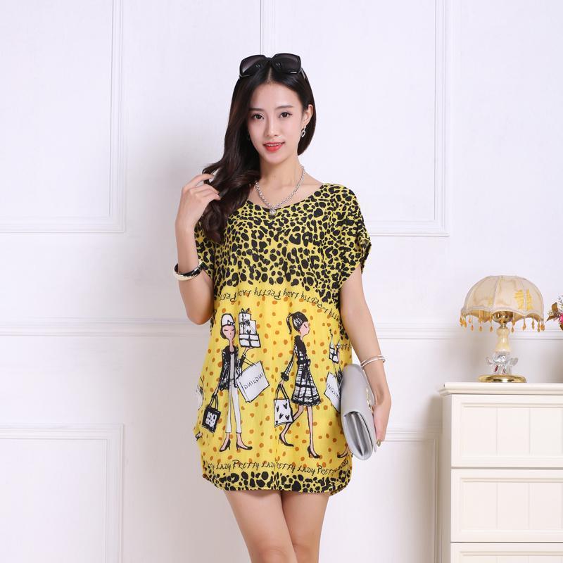 

Women's T-Shirt 2022 Summer Women Casual Short Sleeve T Shirts Tops & Tees Plus Size Loose Fashion Tunic -5XL Print Good Fabric, As pic