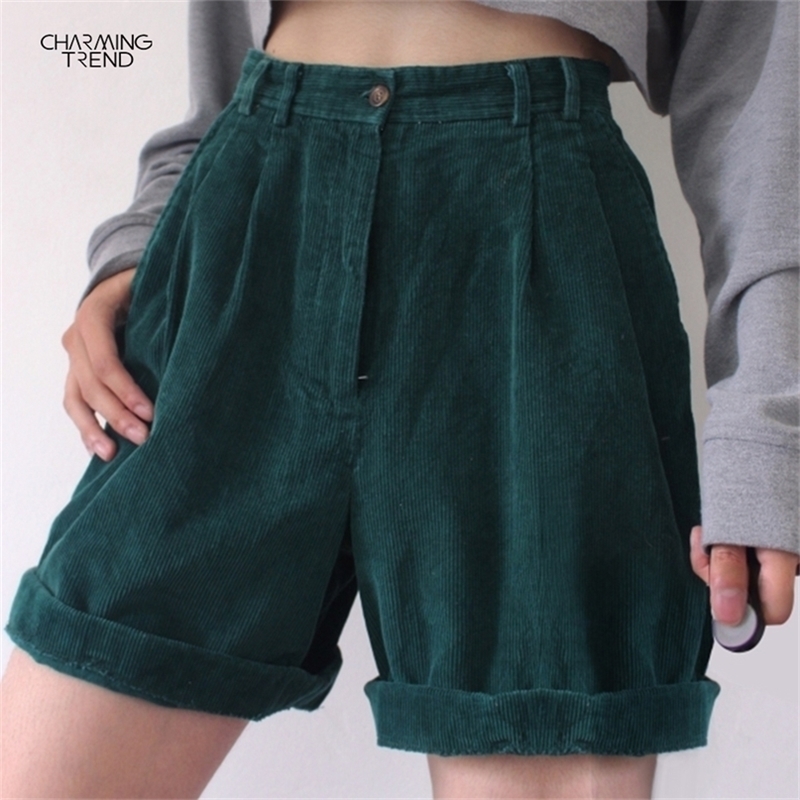 

Vintage Shorts Boyfriend Style Women Summer Casual Solid Streetwear High Waist Female Ladies 220527, As picture