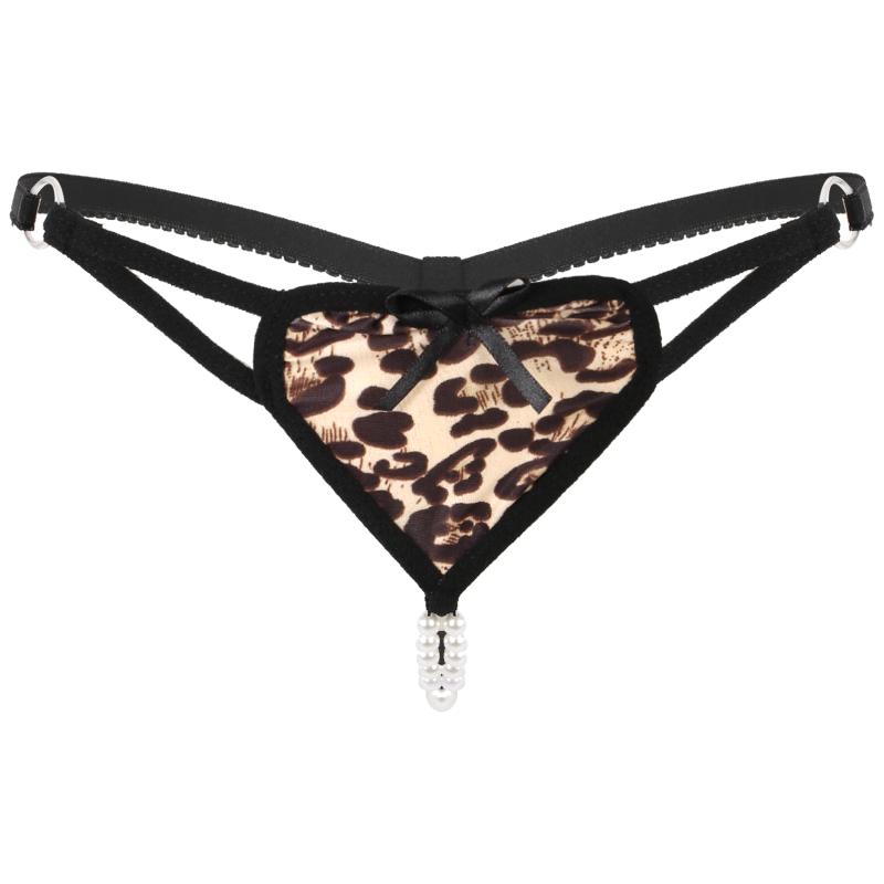 

Women's Panties Womens Bowknot Artificial Pearls G-string Adjustable Elastic Waistband Thong Low Waist UnderwearWomen's, White