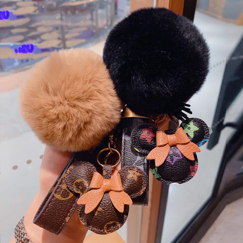 

Mouse Diamond Design Car Keychain Favor Flower Bag Pendant Charm Jewelry Keyring Holder for Men Gift Fashion PU Leather Animal Key Chain Accessories Wholesale