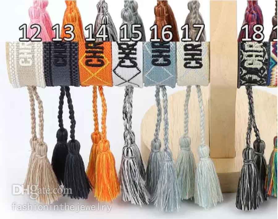 

Friendship Charm Bracelet For Women Men Adjustable Embroidery Tassel Vintage Couple Braided Jewelry Concise fashion atmosphere many styles to choose