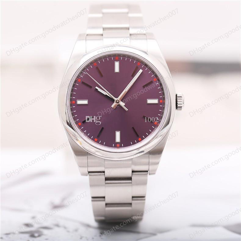 

High Quality BP Factory Watch 2813 sports automatic mechanical fashion men's watches 114300 39 mm red grape color exquisite dial stainless steel strap wrisr watch, Multi-color