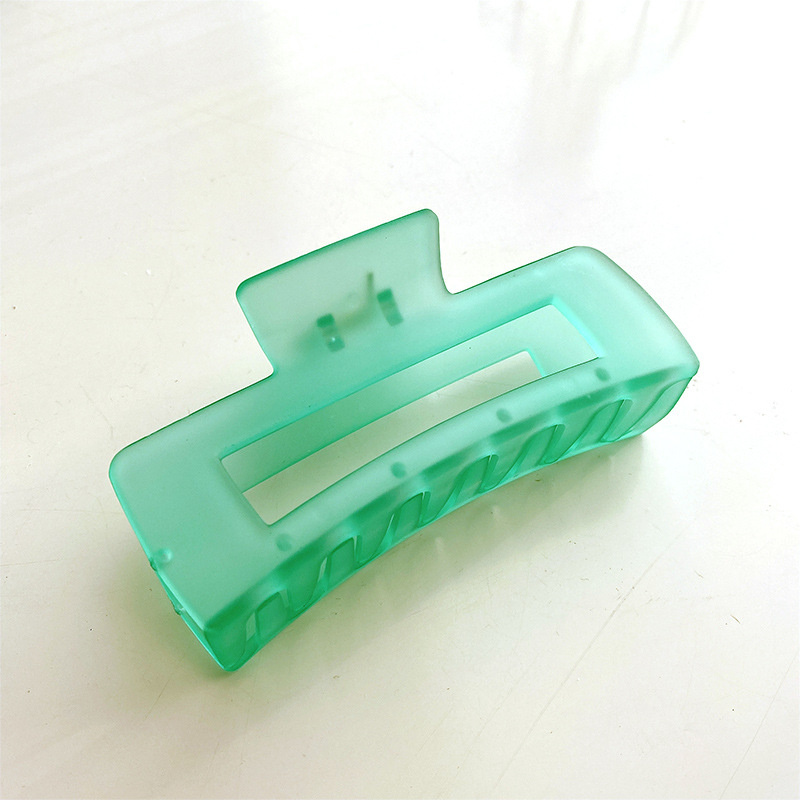 

Yamog Transparent Frosted Square Shape Hair Clamps Women Hollow Out Plastic Large Hair Clips Claws Girls Candy Color Ponytail Scrunchies Hairpins Length 10.3 CM