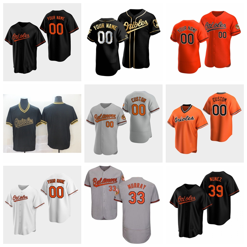 

Custom Baseball Jersey Baltimore''Orioles 35 Adley Rutschman 86 Grayson Rodriguez 33 Eddie Murray 8 Cal Ripken 16 Trey Mancini 31 Cedric Mullins 51 Paul Fry 811, Nik logo