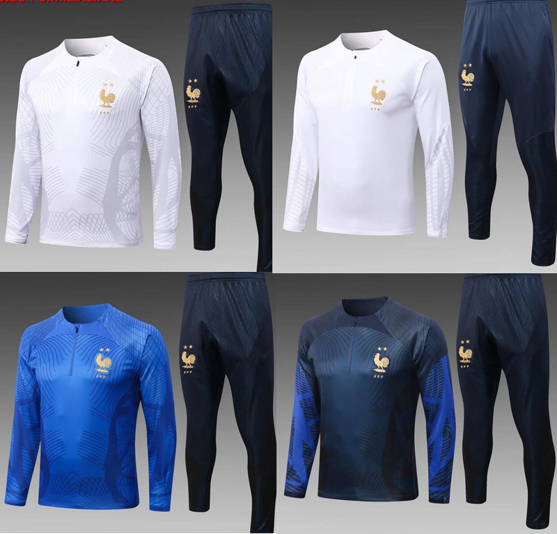 

New 2022 2023 French Men adult kit Long sleeves soccer jacket uniforms tracksuits jerseys 22 23 pSGS train football coat training shirt suit, Lavender