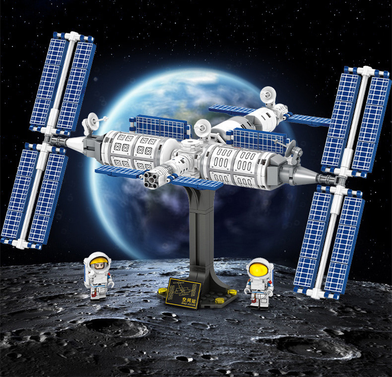 

Wholesale 876pcs Ideas International Space Station Building Blocks Kit Bricks Classic Movie Model Kids Toys Boys Toy Children Gift