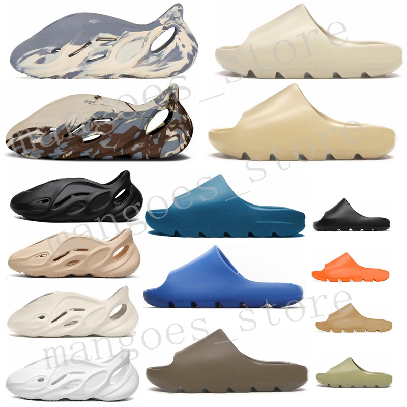 

2022 Foam Runner Slipper MXT Moon Gray MX Cream Clay Men Women Slippers Shoes Ochre Vermillion Mineral Blue Triple Black Slides Designer Sandals, This product comes with a box