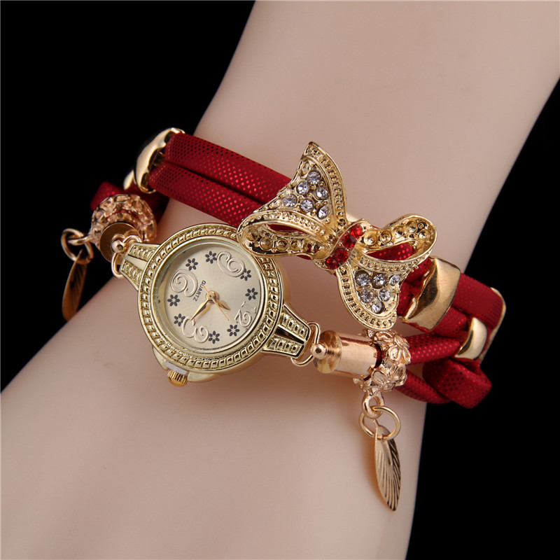 Nouvelles dames regardant mode simple bracelet populaire sportif décontracté bow quartz watch robe bijoux