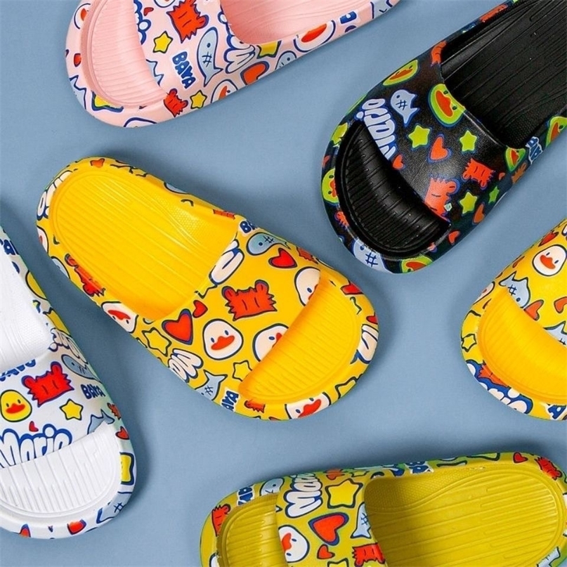 

Summer Children Kids Flip Flop Soft Bottom Bathroom Home Outdoor Indoor Baby Slippers Kid Shoes Fashion Cute 220616, Yellow 3688-1