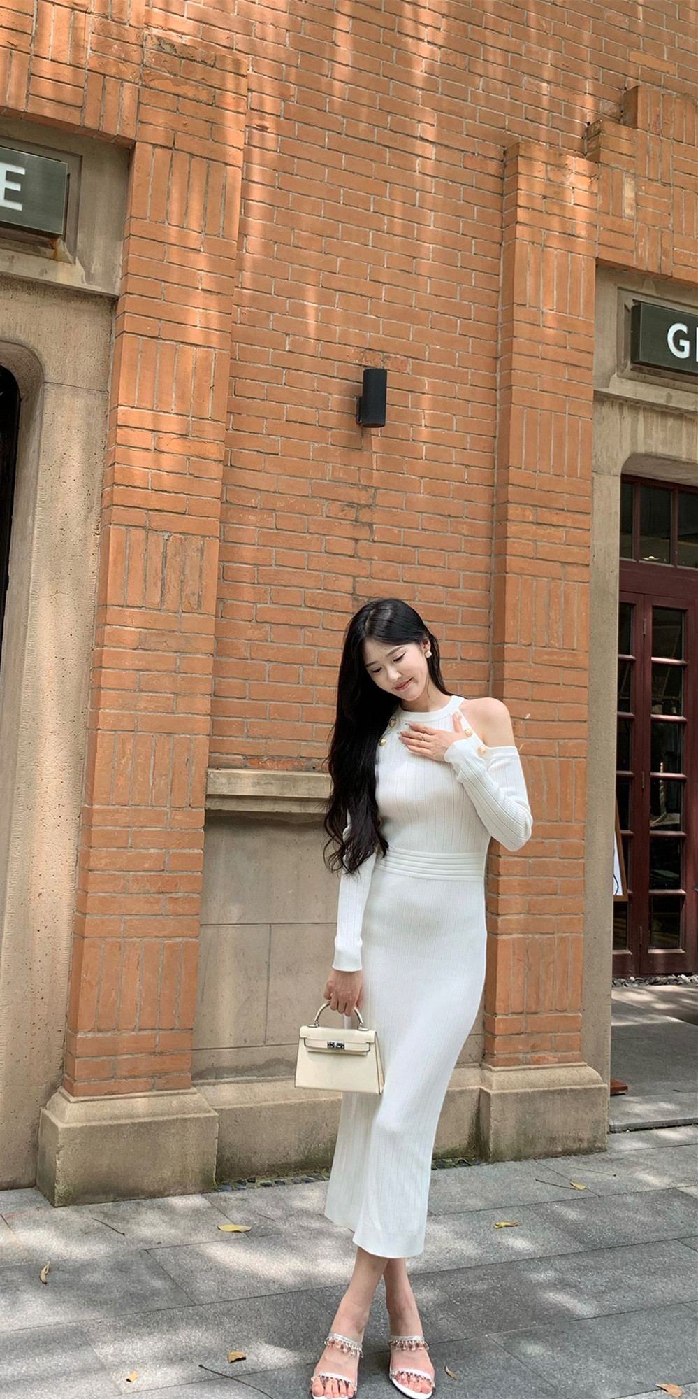 

Balm2022 dinner party dress autumn and winter women's new ladies classic fashion sexy dress spring high-quality hollow long knitted dress birthday gift Christmas, Logo-balm
