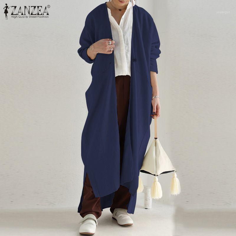 

Casual V Neck Split Hem Blouse Women Vintage Cotton Linen Cardigan Autumn Long Sleeve Button Kimono Shirt Outwear Women' Blouses & Shirts, Beige