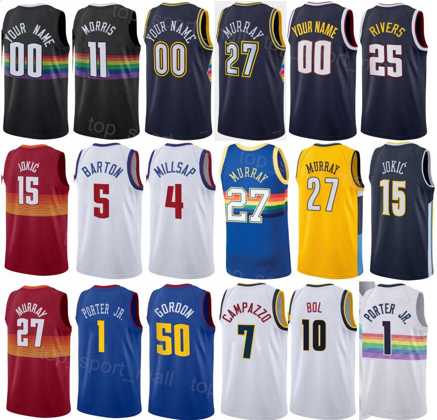 

Screen Print Draft Pick Basketball Christian Braun Jersey Jamal Murray 27 Nikola 15 Michael Porter Jr 1 Will Barton 5 Monte Morris 11 Aaron Gordon 50 Man Woman Youth, Navy blue