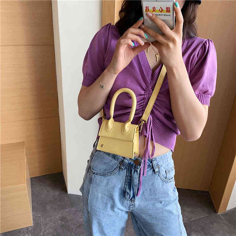 

Factory Direct Sale Mini Women's 2022 New Korean Versatile Msenger Fashion One Shoulder Hand Designer Bag, Crocodile white