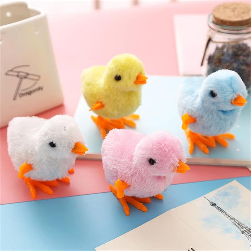 

New Hot Lovely Chicken Kids Toy Toddler Wind-up Plush Chick Walking Toys Clockwork Developmental Gift