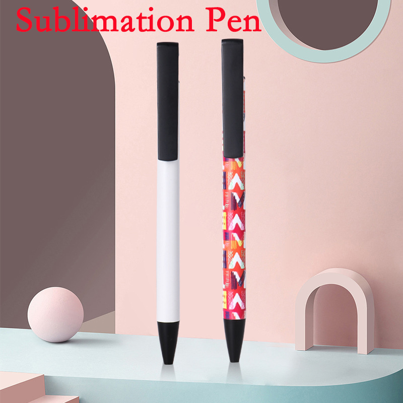 

Sublimation Blank Ballpoint Pen Plastic White DIY Gel Pens Advertising Business Pencil Christmas Gift for Student
