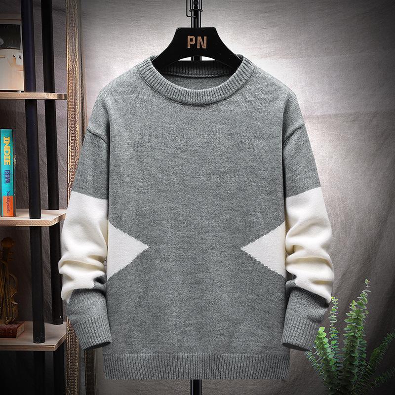 

Men's Sweaters Pullover Men Autumn Fashion Loose Wild Round Neck Teenagers Rest Leisure Knit Bottoming Shirt ClothesMen's, Pink