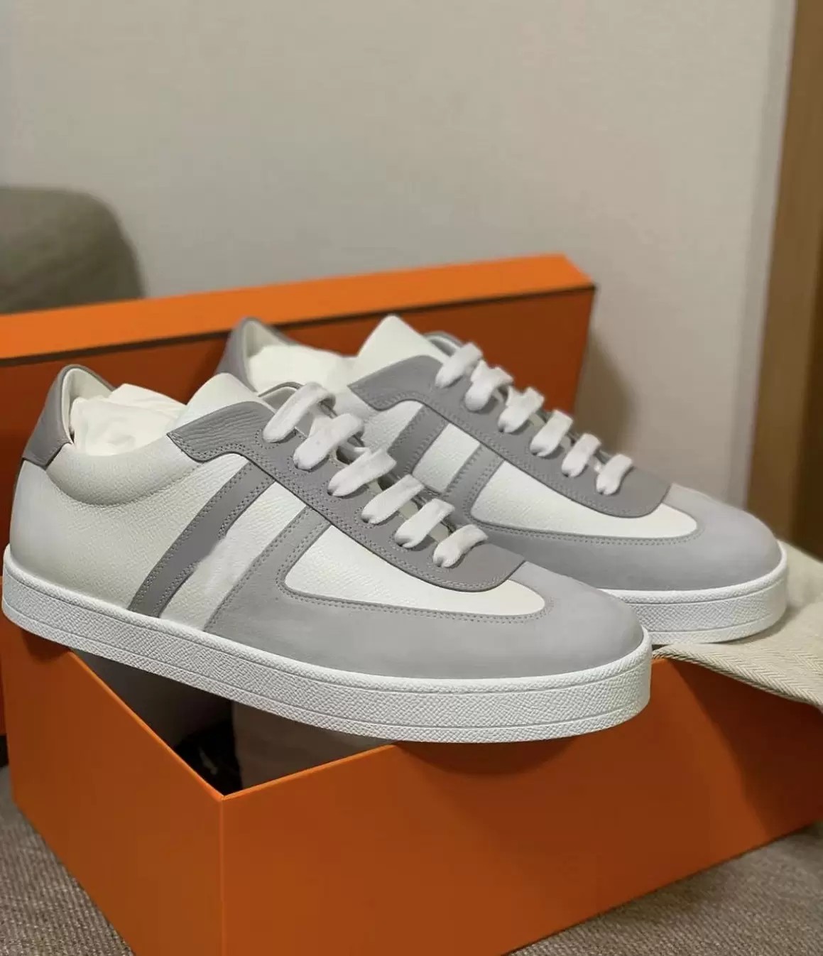 

Top Qulaity Boomerang Sneaker Shoes For Men Rubber Sole Casual Walking Low Top Calfskin Outdoor Trainers Comfort Discount Footwear EU38-45