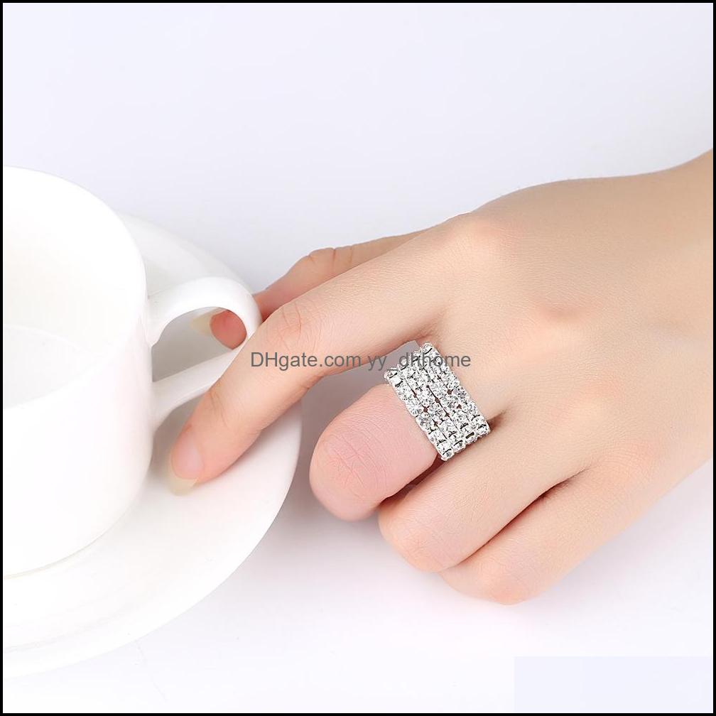 

Band Rings Jewelry Sier Shiny Crystal Ring Cubic Zirconia Diamond Hiphop For Women Men Q411Fz Drop Delivery 2021 Dhsgq