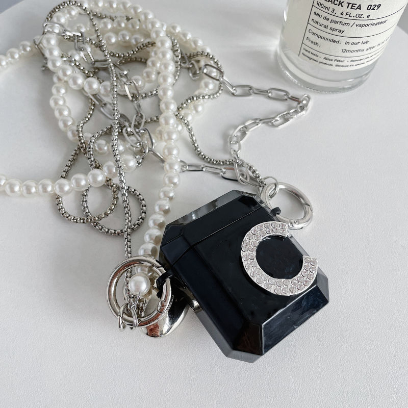 

Designer Earphone Case Airpods 1/2 Pro Protective Cover Bluetooth Headset Universal Headphone Bag Air Pods Cover Apple With Chains 2022