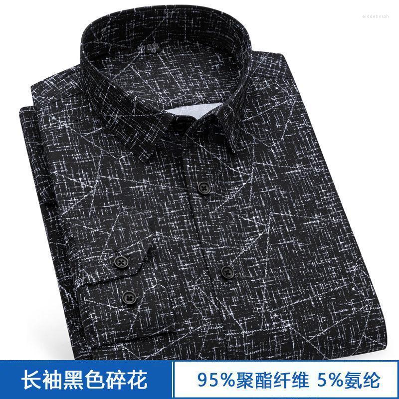 

Men's Dress Shirts Business Men's Striped Long-Sleeved Shirt Casual Young And Middle-Aged Formal Ironing-Free Printed ShirtMen's Eldd22, A5