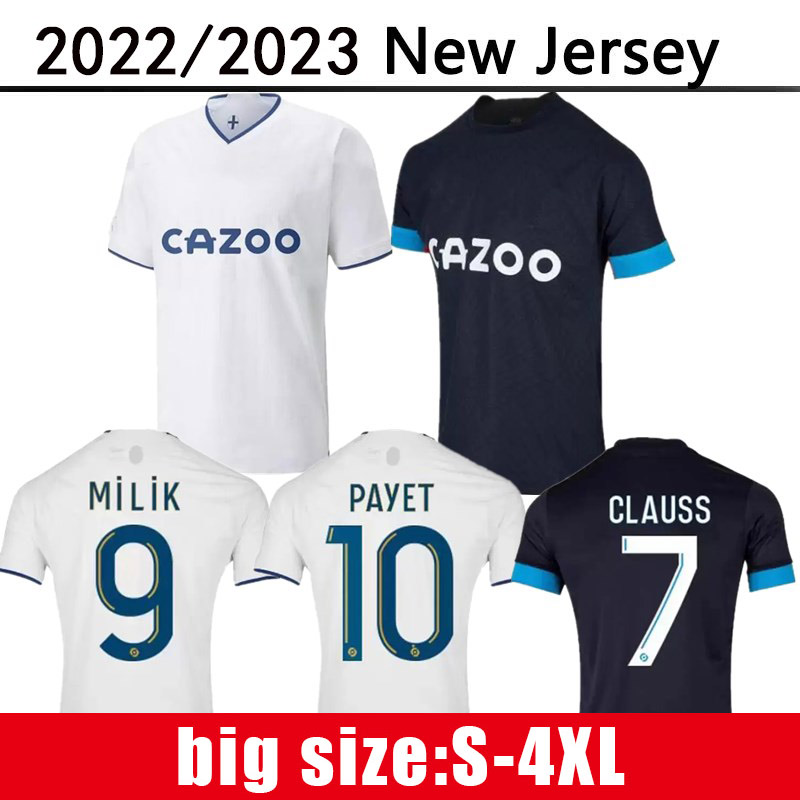 

22 23 Marseilles King home away fans Soccer jerseys GERSON under BAKAMBU milik maillot de foot 2022 2023 Camiseta PAYET GUENDOUZI KAMARA football shirt big szie S-4xl