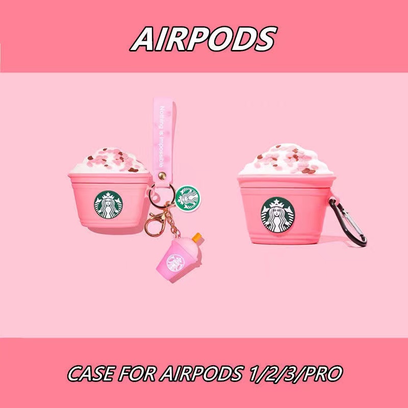 

3D Cute Coffee Drinks Luxury Silicone Airpods Cases For Airpod Pro 3 2 1 Case Cover Apple Bluetooth Earphone Full Protective Convers Conque Fundas Pare Air Pods, Addtional freight cost