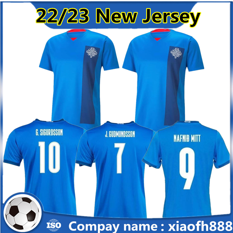 2022 2023 Jerseys de football de l'équipe nationale de l'Islande 22/23 G Sigurdsson Sigthorsson E Gudjohnsen R Sigurdsson Finnbogason Men de foot