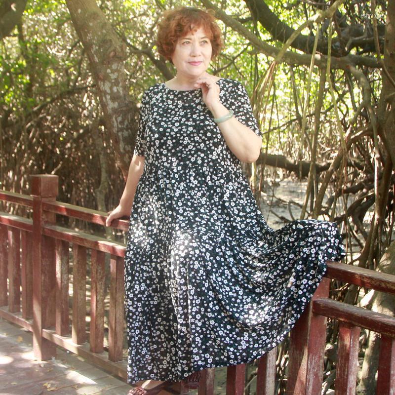 

Plus Size Dresses Elegant Vestido Woman Dress Fashion Short Sleeve Summer Office Lady  6xl 7xl Print Pleated Women H518 Echm22, Black red