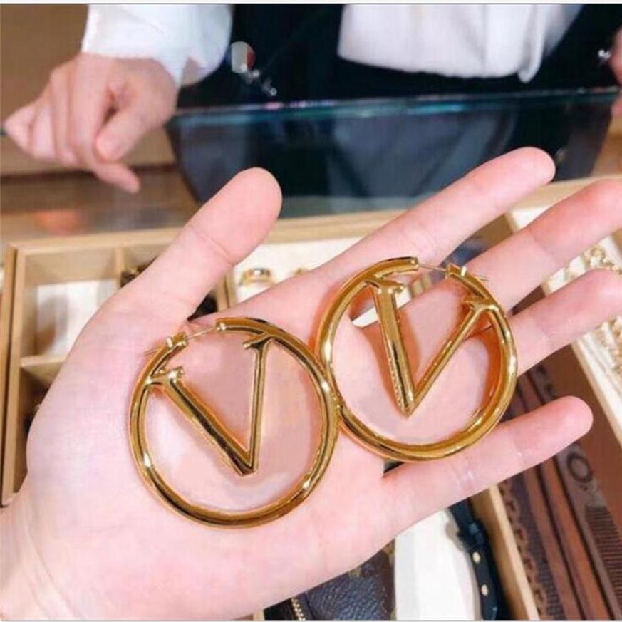 

new Top Paris Jewelry Accessories Women Hoop Earrings Luxury 18K Gold Ear Studs Lady Nice Christmas gift193K