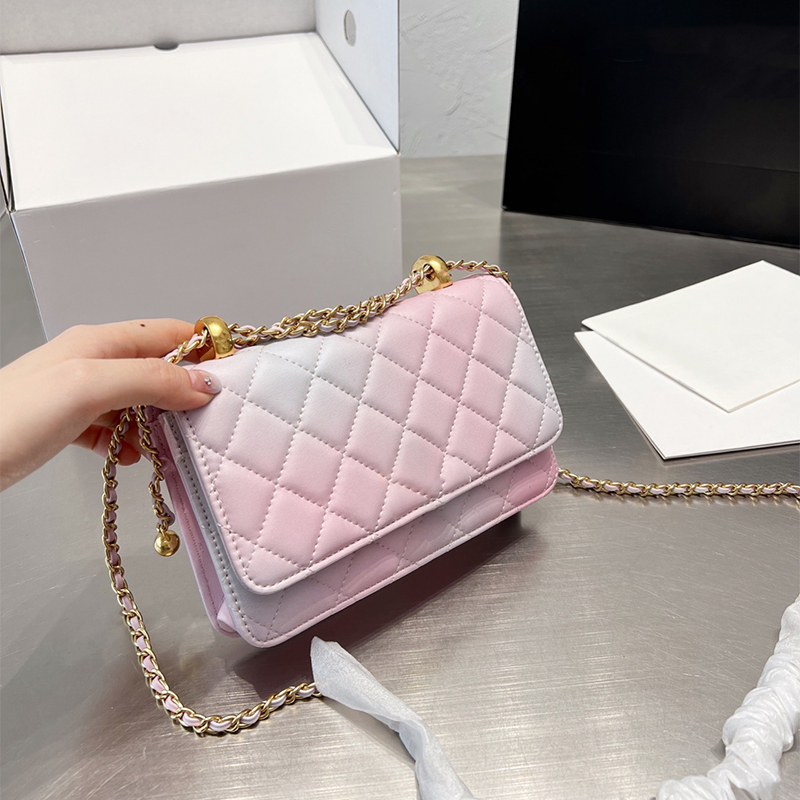 2022 Top Painted Double Golden Ball Designer Bag High Quality Women's Shoulder Bag Classic Quilted Leather Handbags Fashion Chain Crossbody Mes