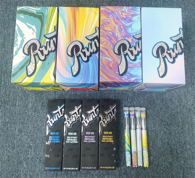 

Runtz High Potency 1000mg Disposable Vape Pen E Cigarette 350mAh Rechargeable Battery 1.0ml Cartridges Empty Ceramic Coil Carts Vapes With Retail Package