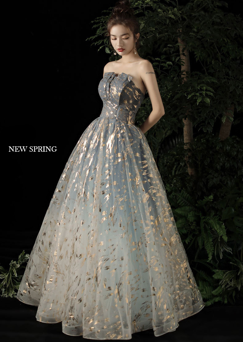 

2023 Ellie Saab Sequined A Line Evening Dresses Sheer Jewel Neck Long off shoulder Prom Gown Chiffon Illusion Formal Party Dress, Same as picture