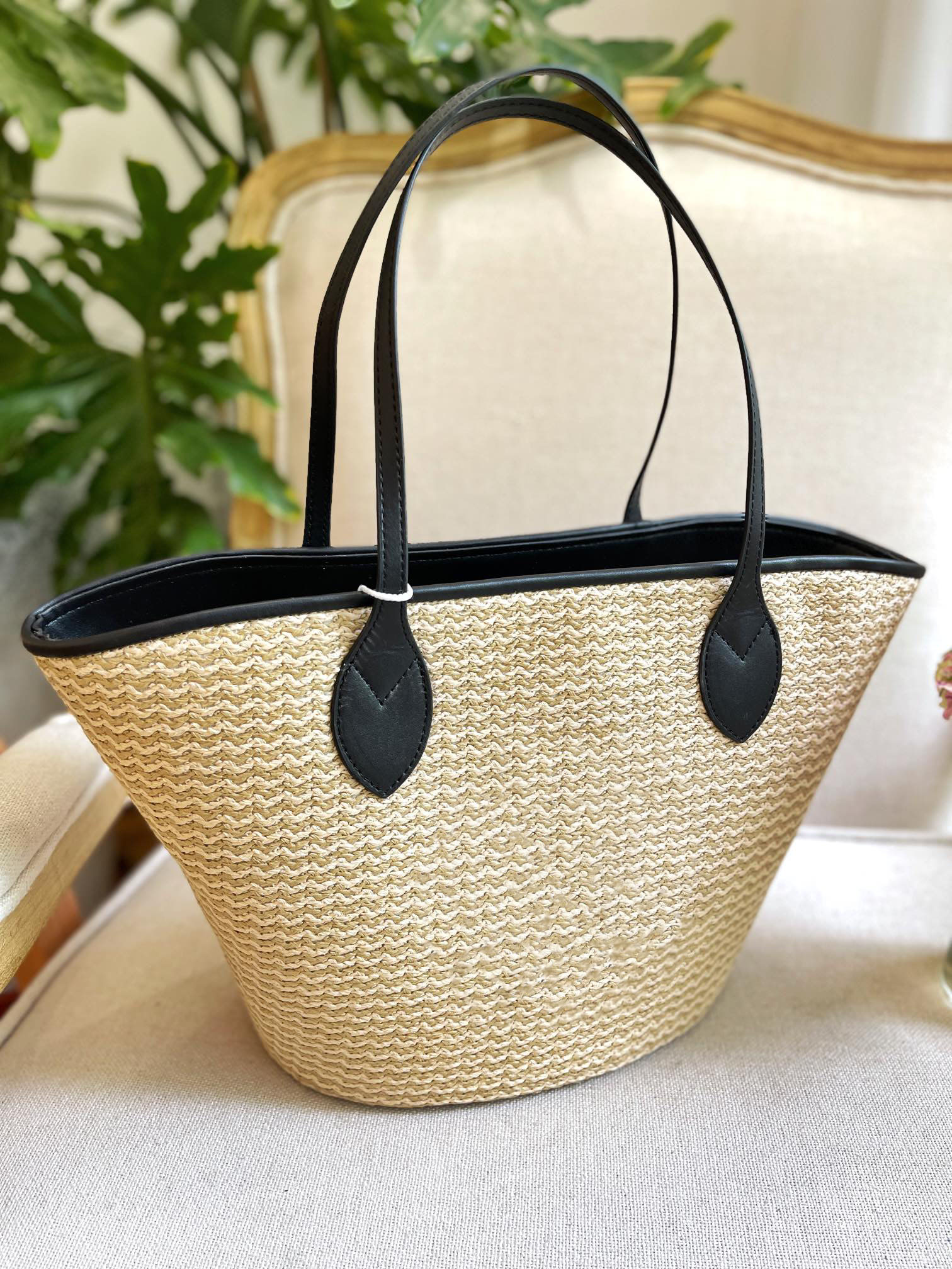 

Spring and summer new beach bag simple jute fabric double handle design vegetable basket holiday exquisite retro capacity is enough, Make up thedifference