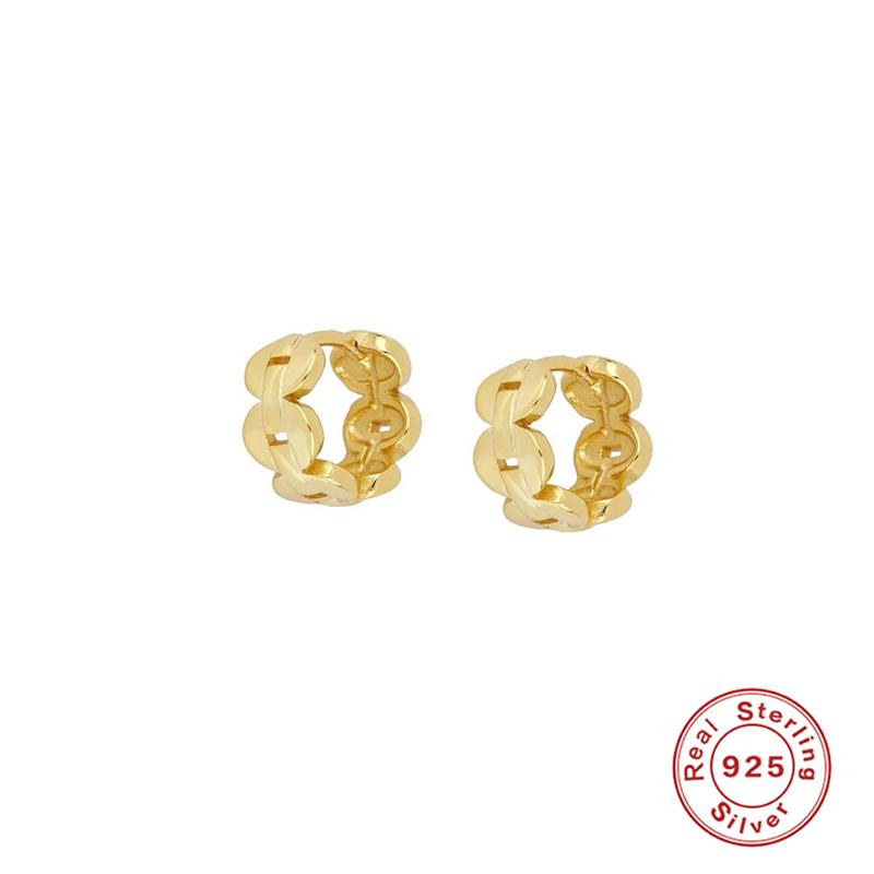 

Hoop & Huggie Aide 925 Sterling Silver Cute Coin Money String Earrings For Women Girls Small Circle Loop Earring Pendientes OorbellenHoop