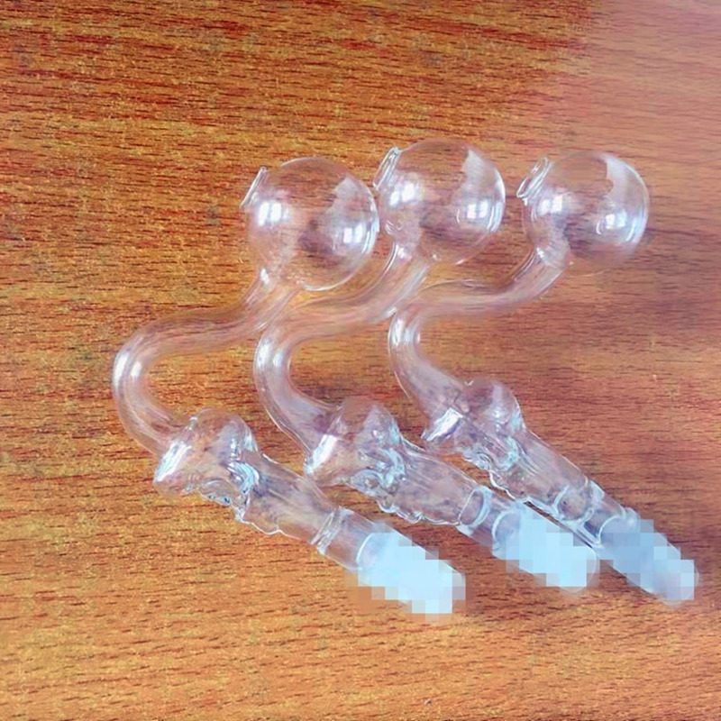 

Curved Glass bowl thick Oil burner pipe Skull shape 14mm male joint smoking pipes
