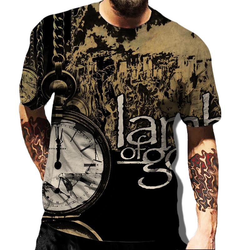 

Men's T-Shirts Summer Solid Color Simple Matching Watches Printed Short-sleeved Tops Burst Paragraph Large Size Male T-shirtMen's, Tx-0305012