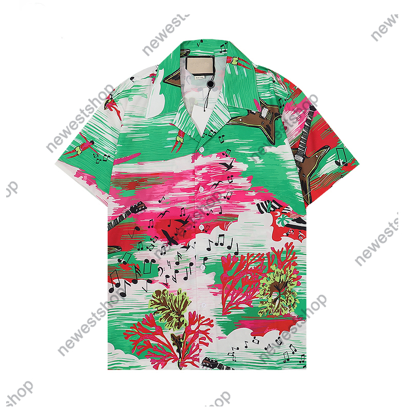 22ss été hommes chemises designer tee t-shirt de luxe impression musicale t-shirt mode femmes couleur Graffiti impression t-shirts t-shirts décon