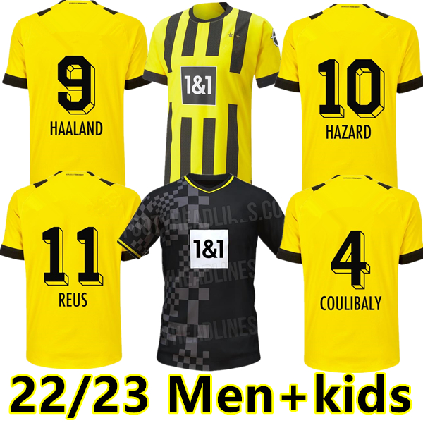 

HAALAND soccer jersey 21 22 23 football shirt REUS DORTMUND NEONGELB BELLINGHAM HUMMELS BRANDT men kids kit maillot de foot 2021 2022 2023 tops, 22/23 home