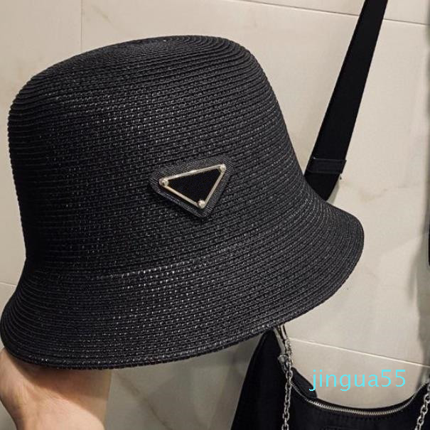 

Womens Wide Brim Hats Fashion 2022 Summer Ladies Straw Hat Sun Protection Beach Bucket Hat Garden Styles Designer Caps Women, Black