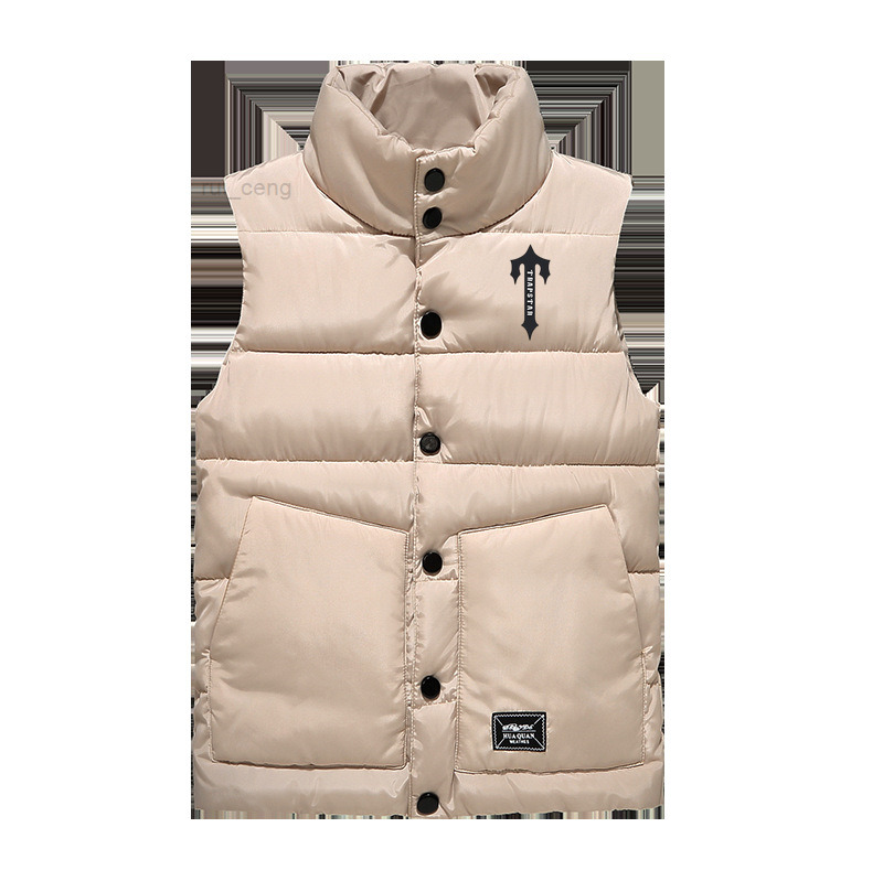 

trapstar jacket London Mens Fashion Designer Down Vest Jackets Women Coat Parkas Casual Winter Warm Windproof Classic Letters Coats -5XL, Beige