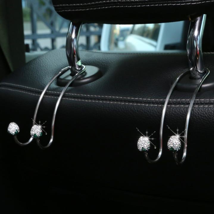

Other Vehicle Tools Universal Car Seat Back Hook With Stainless Steel Diamond-studded Strawberry Auto Interior AccessoriesOther