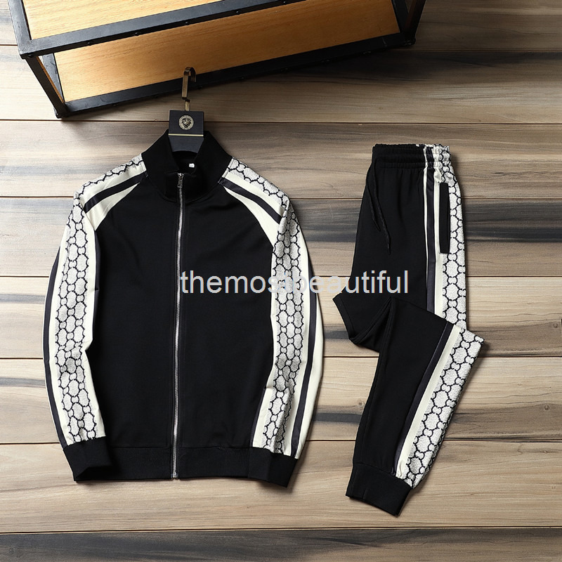 

Men's Tracksuits Casual sports men's and wo high-end baseball cardigan two-piece set loose large size fashion, 2# packing bag