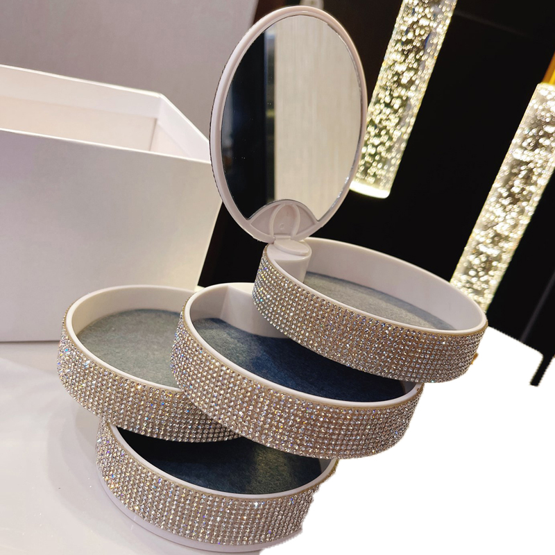 

4style Ring Earring Bracelet Pendant Necklace Earring Spin Original Designer Jewelry Boxes Letter Jewelry Packaging Display Case Luxury Brand Gift Box Crystal